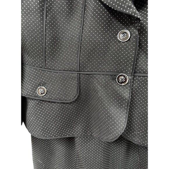 ✌️ 2/$40 ✌️White House Black Market Black Polka Dot Blazer with Ruffled Hem sz 8 - Picture 5 of 6